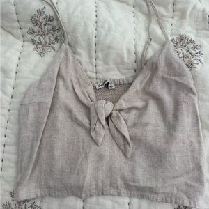 Abercrombie & Fitch Linen Crop Top